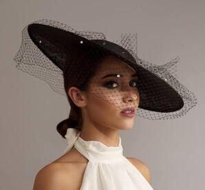 Wide-Brimmed Funeral Hat